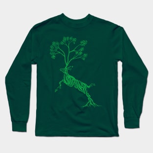 Cervus Arboris Unus Viridis Long Sleeve T-Shirt